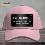 I Need Google Novelty License Plate Hat Cotton / Pink