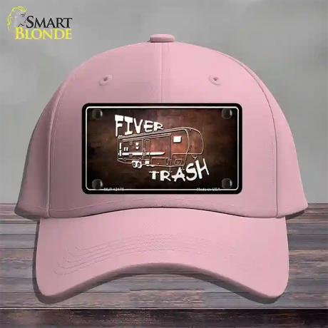 Fiver Trash Novelty License Plate Hat Cotton / Pink