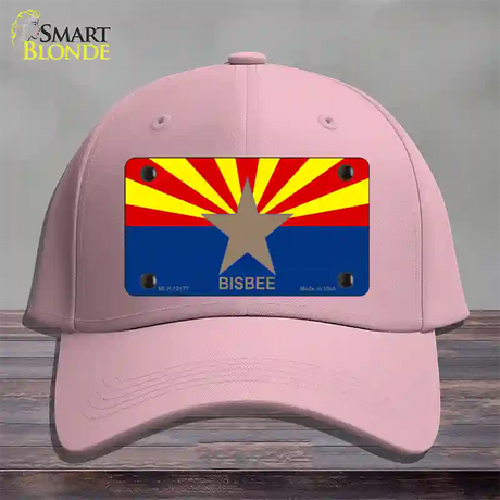 Bisbee Arizona Flag Novelty License Plate Hat Cotton / Pink