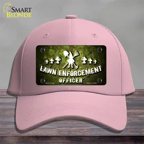 Lawn Enforcement Gnome Novelty License Plate Hat Cotton / Pink