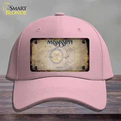 Mississippi Great Seal Rusty Blank Novelty License Plate Hat Cotton / Pink