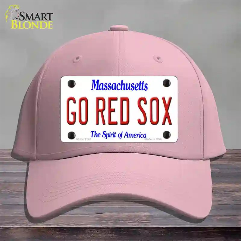 Go Red Sox Massachusetts Novelty License Plate Hat Cotton / Pink