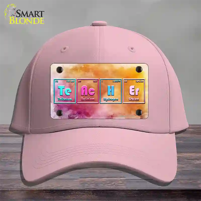 Teacher Periodic Table Novelty License Plate Hat Cotton / Pink