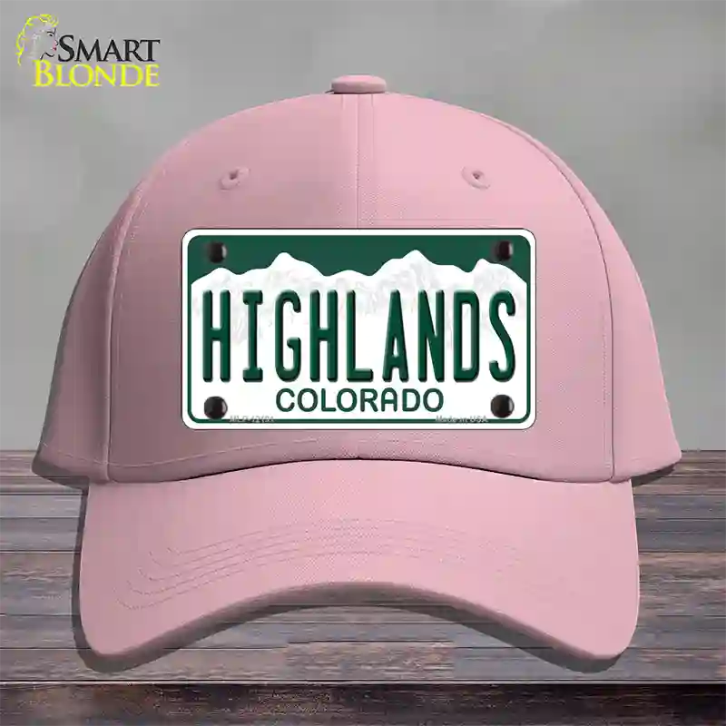 Highlands Colorado Novelty License Plate Hat Cotton / Pink