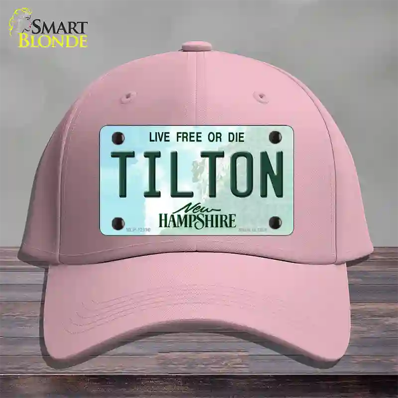 Tilton New Hampshire Novelty License Plate Hat Cotton / Pink