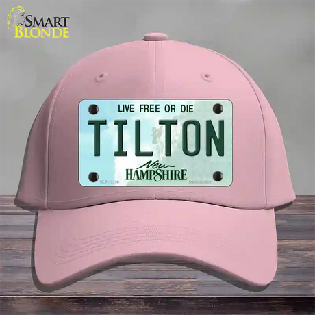 Tilton New Hampshire Novelty License Plate Hat Cotton / Pink