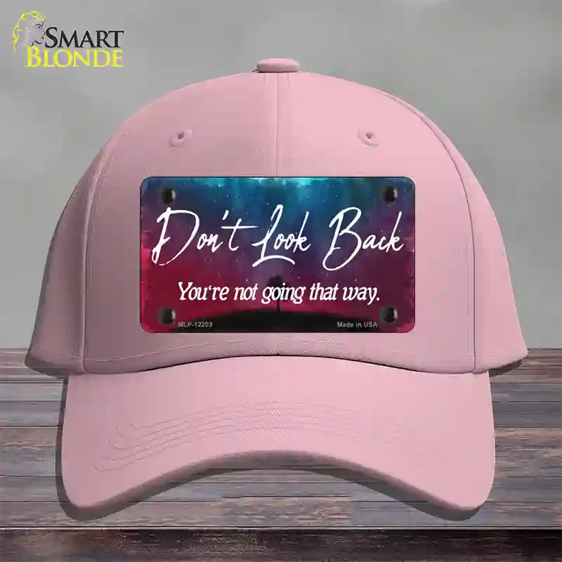 Dont Look Back Novelty License Plate Hat Cotton / Pink