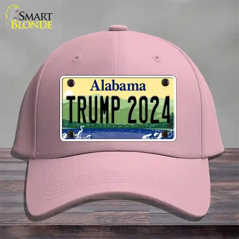 Trump 2024 Alabama Novelty License Plate Hat Cotton / Pink