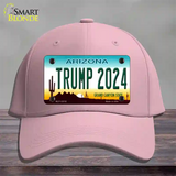 Trump 2024 Arizona Novelty License Plate Hat Cotton / Pink