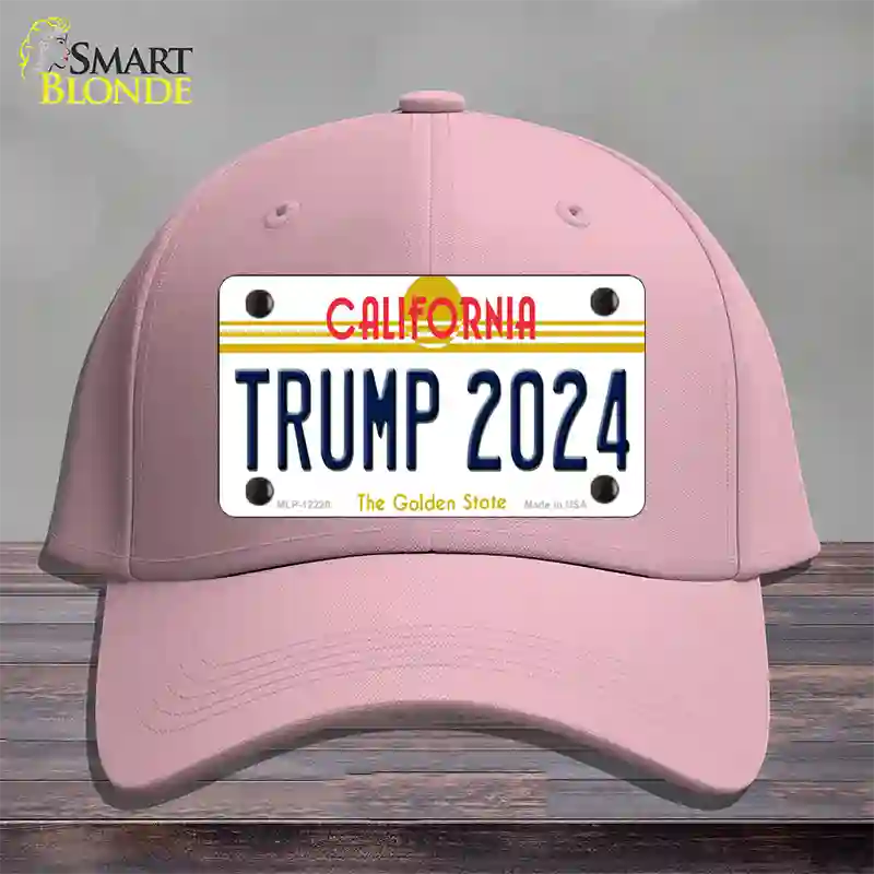 Trump 2024 California Novelty License Plate Hat Cotton / Pink