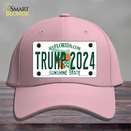 Trump 2024 Florida Novelty License Plate Hat Cotton / Pink