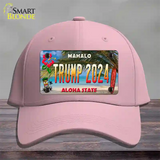 Trump 2024 Hawaii Novelty License Plate Hat Cotton / Pink