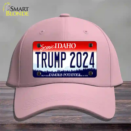 Trump 2024 Idaho Novelty License Plate Hat Cotton / Pink