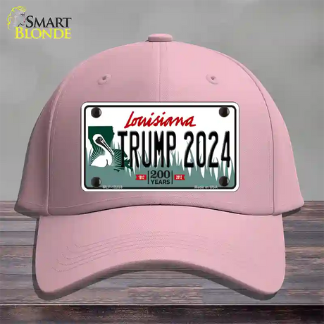 Trump 2024 Louisiana Novelty License Plate Hat Cotton / Pink