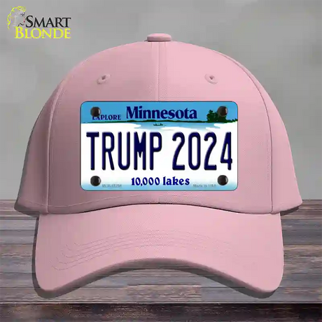 Trump 2024 Minnesota Novelty License Plate Hat Cotton / Pink