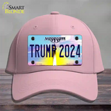 Trump 2024 Mississippi Novelty License Plate Hat Cotton / Pink