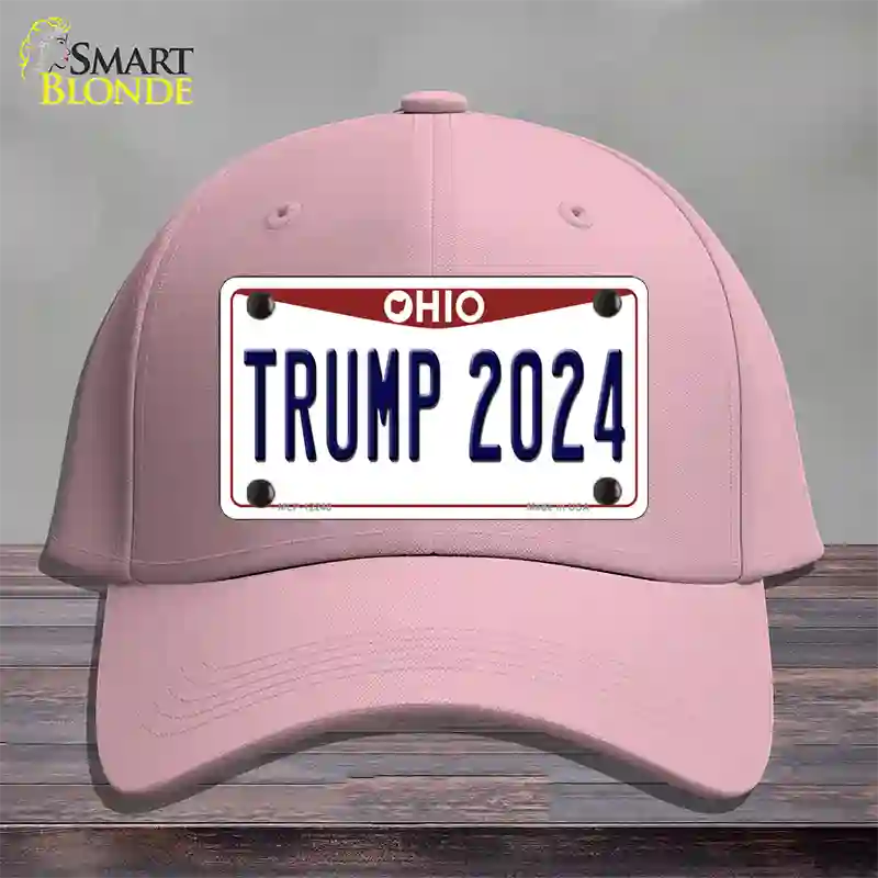 Trump 2024 Ohio Novelty License Plate Hat Cotton / Pink