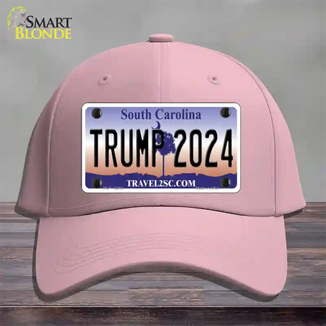 Trump 2024 South Carolina Novelty License Plate Hat Cotton / Pink