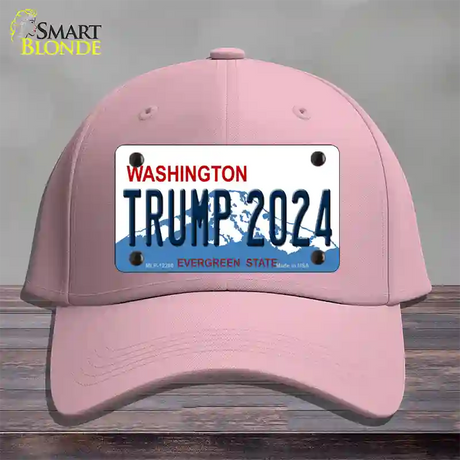 Trump 2024 Washington Novelty License Plate Hat Cotton / Pink