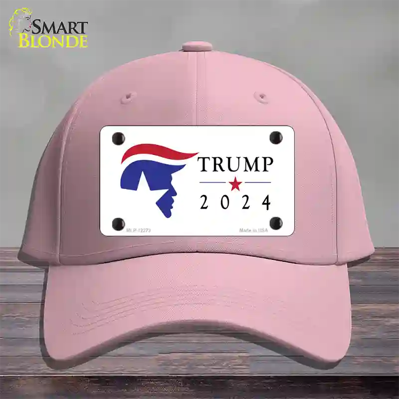 Trump 2024 Silhouette Novelty License Plate Hat Cotton / Pink