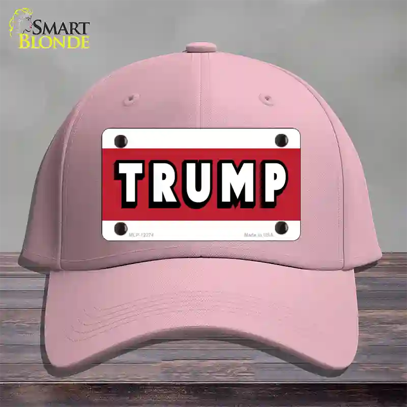 Trump Novelty License Plate Hat Cotton / Pink