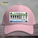 Michigan MMMMBeer Novelty License Plate Hat Cotton / Pink