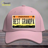 Best Grandpa Indiana Novelty License Plate Hat Cotton / Pink