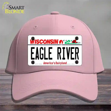 Wisconsin Eagle River Novelty License Plate Hat Cotton / Pink