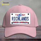 North Carolina Richlands Novelty License Plate Hat Cotton / Pink