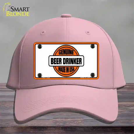 Genuine Beer Drinker Novelty License Plate Hat Cotton / Pink