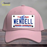 North Carolina Wendell Novelty License Plate Hat Cotton / Pink