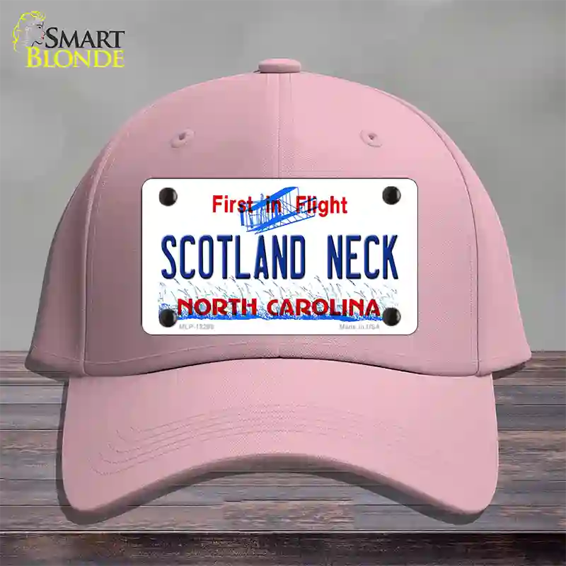 North Carolina Scotland Neck Novelty License Plate Hat Cotton / Pink