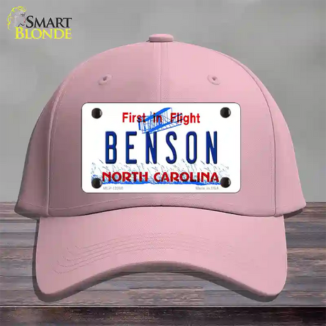 North Carolina Benson Novelty License Plate Hat Cotton / Pink