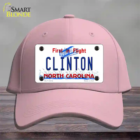 North Carolina Clinton Novelty License Plate Hat Cotton / Pink