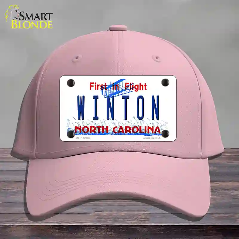 North Carolina Winton Novelty License Plate Hat Cotton / Pink