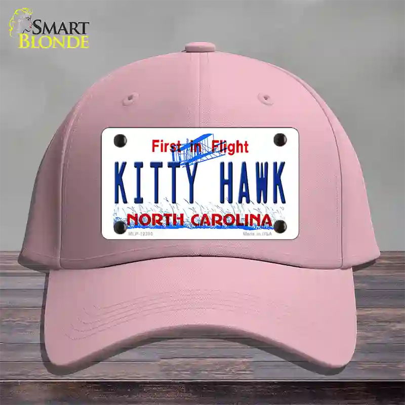 North Carolina Kitty Hawk Novelty License Plate Hat Cotton / Pink