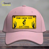 Arizona Kokopelli Yellow Novelty License Plate Hat Cotton / Pink