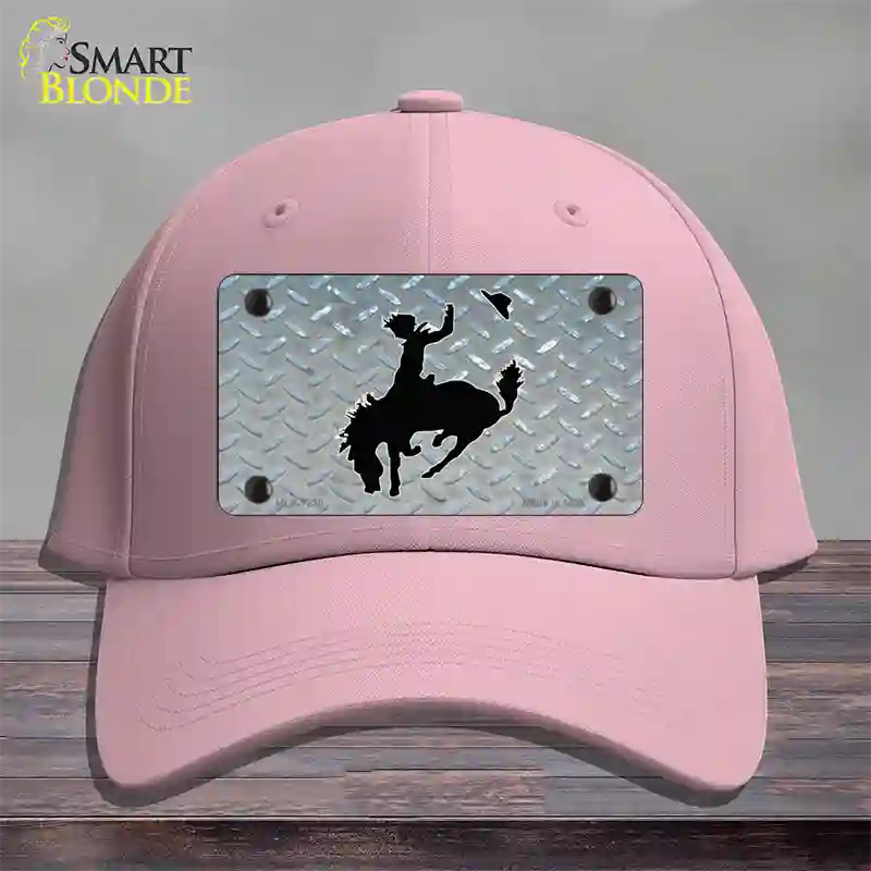 Bucking Bronco Novelty License Plate Hat Cotton / Pink