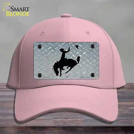 Bucking Bronco Novelty License Plate Hat Cotton / Pink