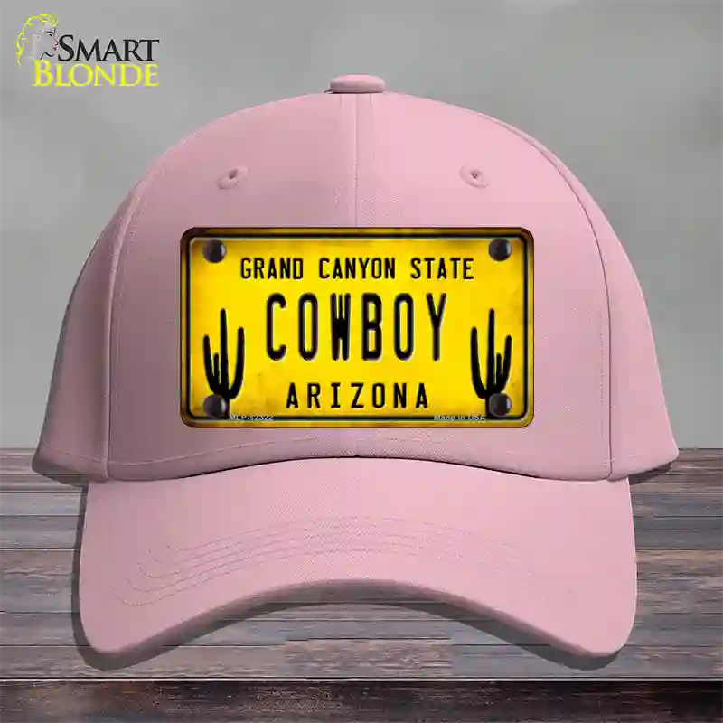 Arizona Cowboy Novelty License Plate Hat Cotton / Pink