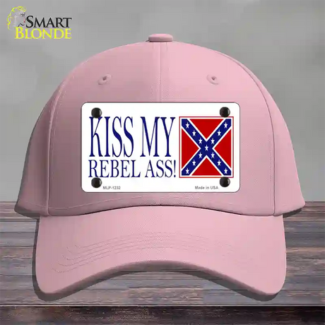 Kiss My Rebel Ass Novelty License Plate Hat Cotton / Pink