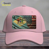 Delaware/American Flag Novelty License Plate Hat Cotton / Pink