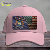 Michigan/American Flag Novelty License Plate Hat Cotton / Pink