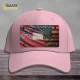 Mississippi/American Flag Novelty License Plate Hat Cotton / Pink