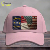 North Carolina/American Flag Novelty License Plate Hat Cotton / Pink