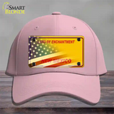 New Mexico Yellow Plate American Flag Novelty License Plate Hat Cotton / Pink