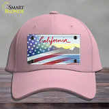 California Tahoe Plate American Flag Novelty License Plate Hat Cotton / Pink