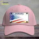 Indiana Bicentennial with American Flag Novelty License Plate Hat Cotton / Pink