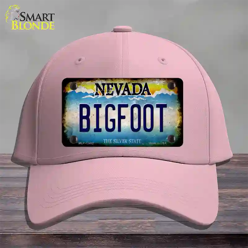 Bigfoot Nevada Novelty License Plate Hat Cotton / Pink