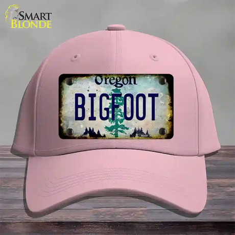 Bigfoot Oregon Novelty License Plate Hat Cotton / Pink